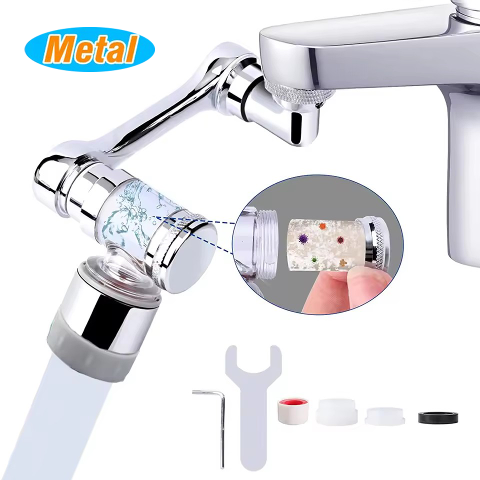 Robot Arm Teach Pendant - Uniwersalny metalowy przedłużacz kranu z filtrem