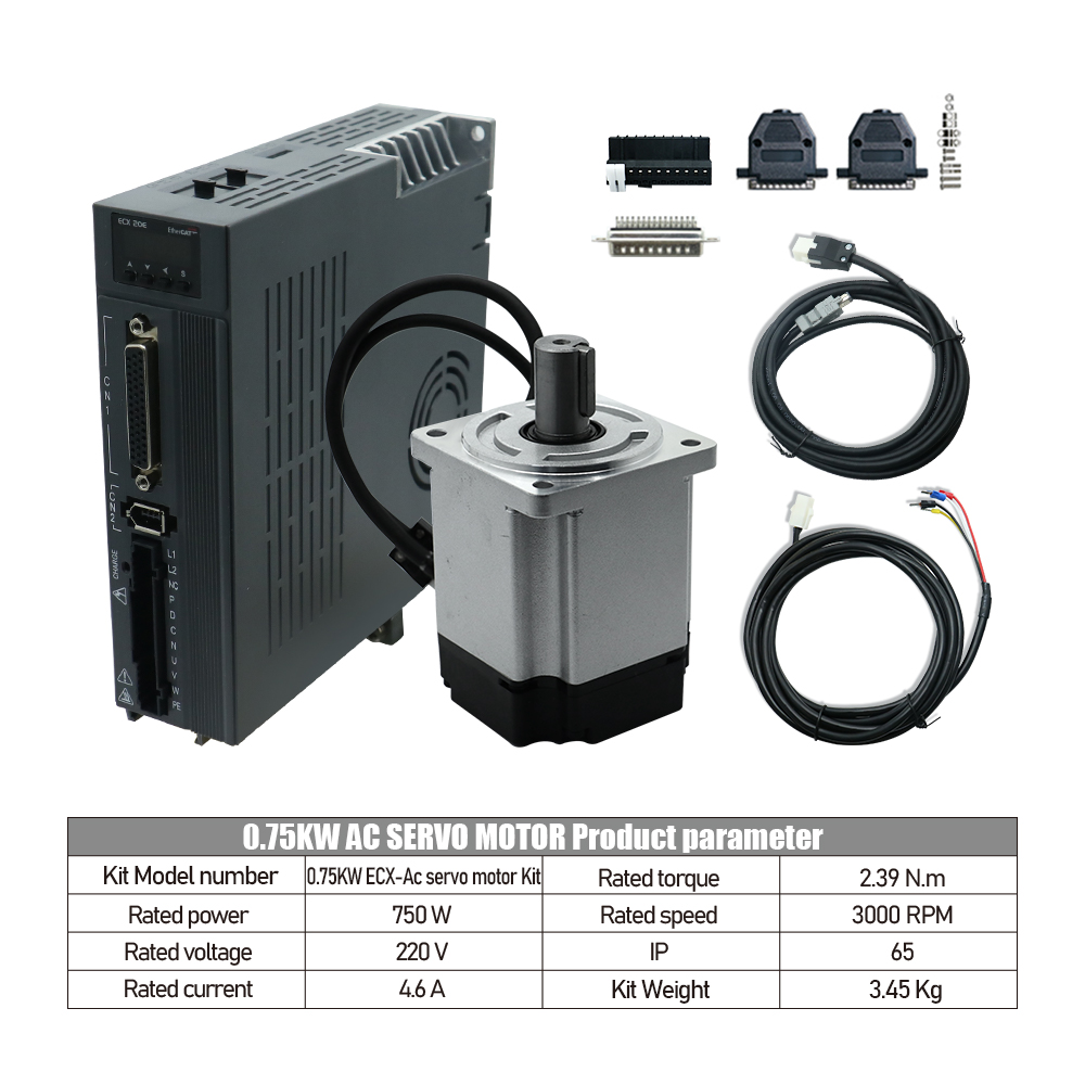 Servo Motor 750W Ac Driver - Zestaw serwomotoru AC 750W i sterownika