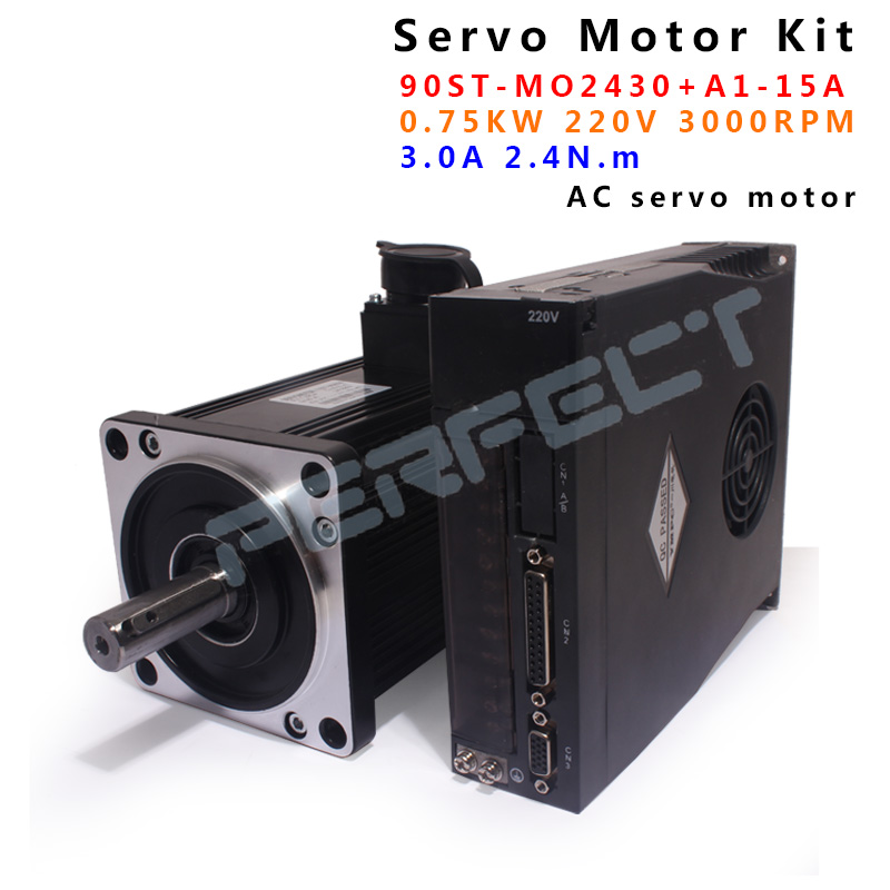 Servo Motor 750W Ac Driver - Silnik serwo AC 90ST-M02430 0.75KW 220V