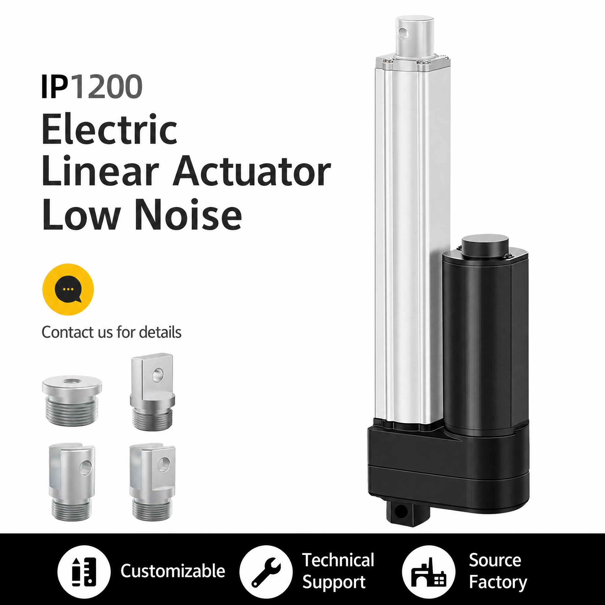 Linear Actuator Electric 1000Mm - Elektryczny siłownik liniowy IP1200, 12V 24V