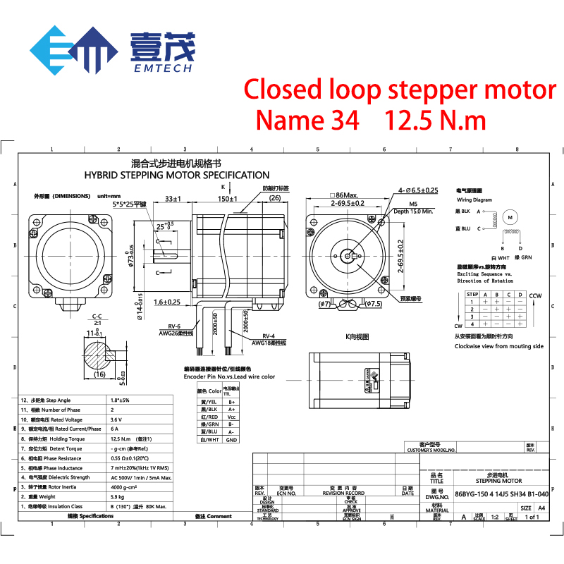 Zestaw silników krokowych Nema – Stepper Motor Nema 34 Closed Loop recenzja i cena