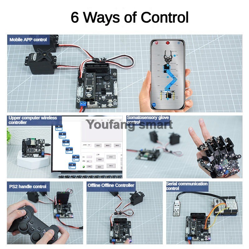 6-kanałowy sterownik serwomech – Robotic Arm Kit Arduino recenzja i cena