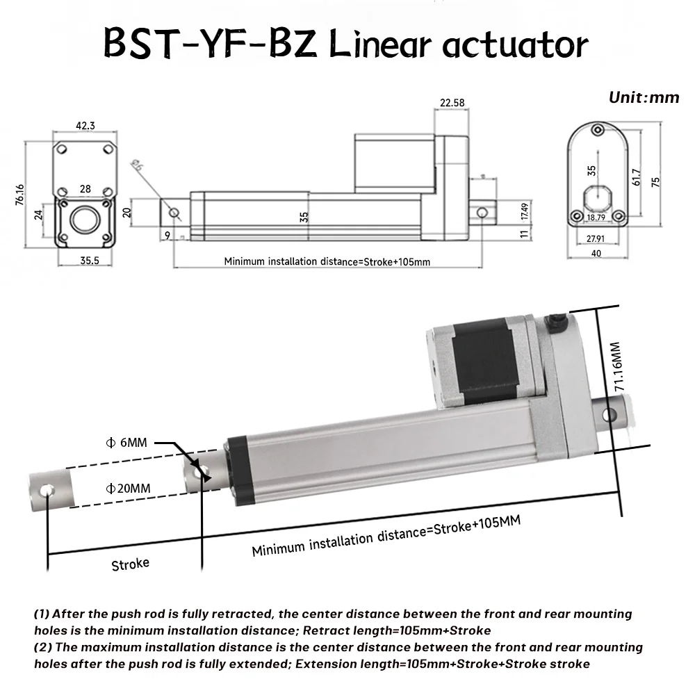 Precyzyjny siłownik liniowy el – Linear Actuator Electric 1000Mm recenzja i cena