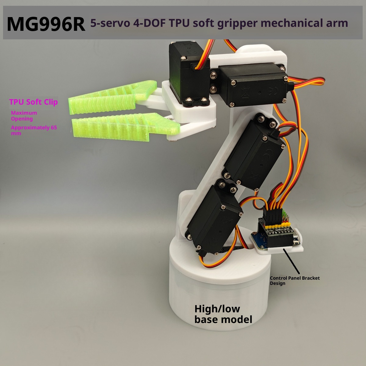 Ramię robotyczne MG996R, 5-osi – Robot Arm 5 Dof Servo recenzja i cena