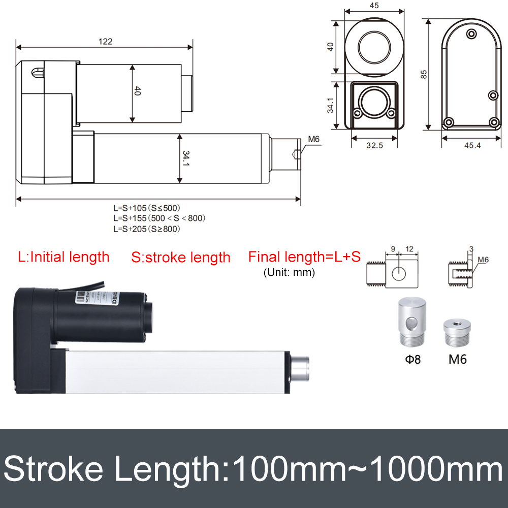 Siłownik liniowy DHLA1300-A2 D – Linear Actuator Electric 1000Mm recenzja i cena