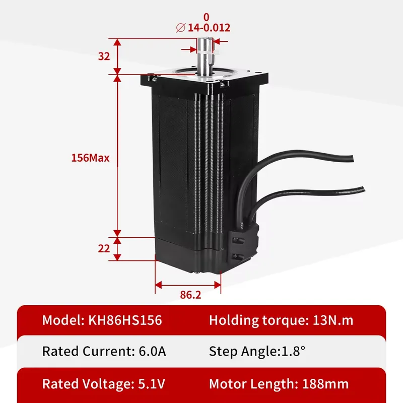 Kaihong 86x86x156+22mm 12Nm Hy – Stepper Motor Nema 34 Closed Loop recenzja i cena