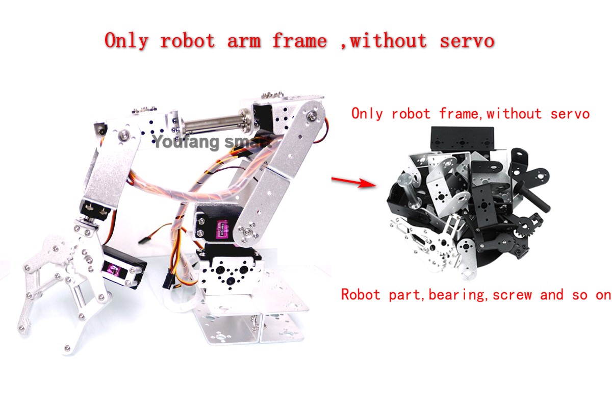 Robot Sliver 6 DOF z metalowym – Robotic Arm Kit Arduino recenzja i cena