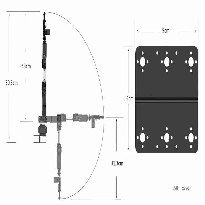 Robot Sliver 6 DOF z metalowym – Robotic Arm Kit Arduino recenzja i cena