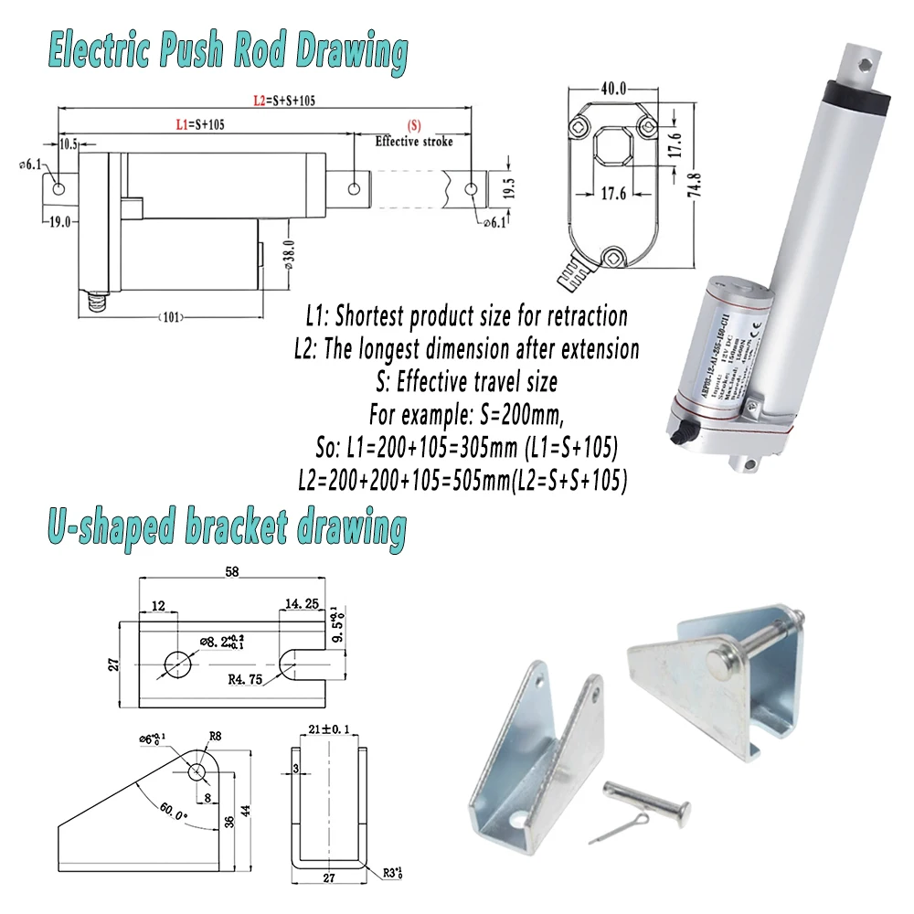 Elektryczny siłownik liniowy o – Linear Actuator Electric 1000Mm recenzja i cena