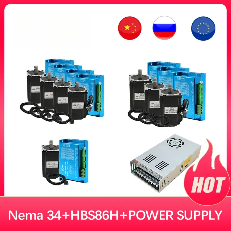 Zestaw silników krokowych 4-os – Stepper Motor Nema 34 Closed Loop recenzja i cena