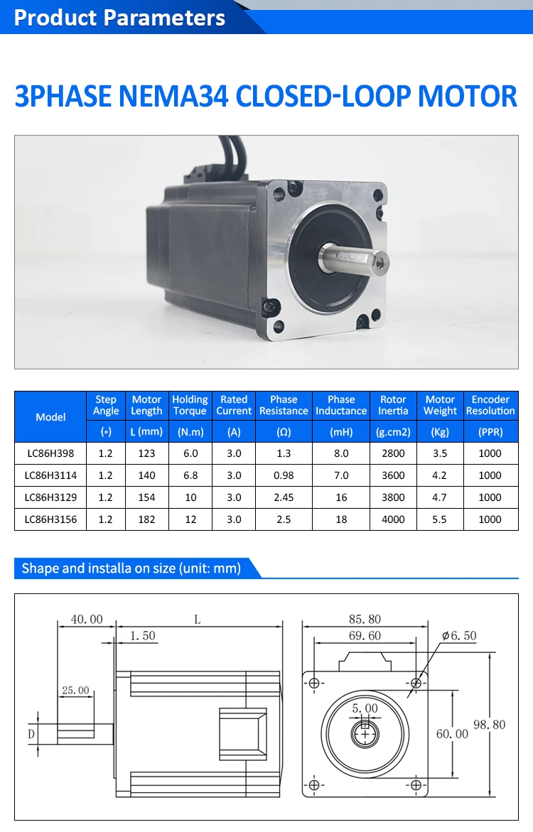 Zestaw silnika krokowego z zam – Stepper Motor Nema 34 Closed Loop recenzja i cena