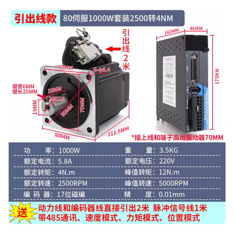 Enkoder inkrementalny 17-bitow – Servo Motor 750W Ac Driver recenzja i cena