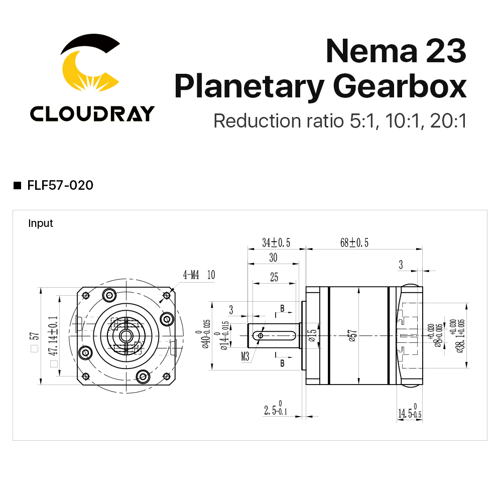Cloudray Nema 23 przekładnia p – Planetary Gearbox Nema 23 recenzja i cena